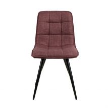 Chaise de Salle à Manger en Tissu Matelassé Pourpre - Alize - Zago