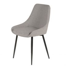 Chaise Salle à Manger en Tissu Gris Clair - Ben - Zago