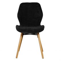 Chaise Salle à Manger en Tissu Soft Touch Noir - Keri - Zago