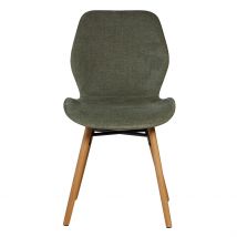 Chaise Salle à Manger en Tissu Soft Touch Vert Bouteillle - Keri - Zago