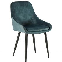 Chaise Salle à Manger Tissu Petrole - Stil - Casita