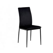Chaise de Salle à Manger en Tissu Noir - Demia - Ac Design