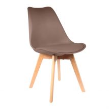 Chaise Salle à Manger Scandinave Taupe - Samantha - Home Déco Factory