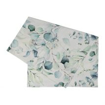 Chemin de Table en Coton Vert 160x50cm - Eucalyptus - Côté Table
