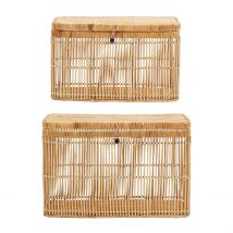 Coffres X2 en Rotin - Mon Hirondelle - Jardin D'Ulysse