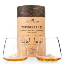 Coffret de 2 Verres Mont Blanc et Everest - Topographic - ALASKAN MAKER