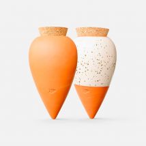 Coffret Duo Diffuseur d'Eau en Argile Terracotta et Blanc Graine - Olla - Pepin