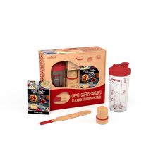 Coffret Shaker Tampon Huileur et Spatule Crêpe - Passion - Idée Cadeau - Cookut