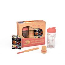 Coffret Shaker Tampon Huileur et Spatule Crêpe - Guimauve - Idée Cadeau - Cookut