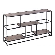 Console Inductrielle en Fer Argenté - Felia - Côté Table