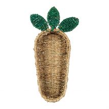 Corbeille Carotte en Jonc de Mer Naturel 19x36cm - P'tit Légume - Jardin D'Ulysse