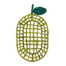 Corbeille Poire en Jonc de Mer Vert 20x36cm - P'tit Légume - Jardin D'Ulysse