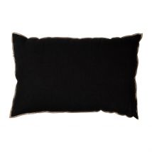 Coussin Chennai Noir 40x60cm en Lin Lave - Haomy