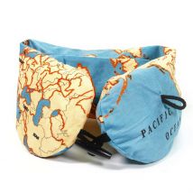 Coussin de Voyage Gonflable Carte du Monde - Kikkerland