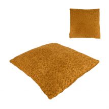 Coussin en Tissu Bouclette Ocre 45x45cm - Dijk
