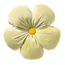 Coussin Fleur en Tissu Vert D40cm - Leander - Dutch Decor