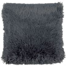 Coussin Fluffy 45x45cm Gris Foncé - Dutch Decor