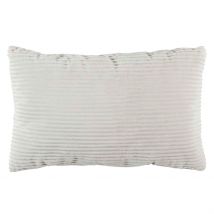 Coussin Grosse Cotes Flanelle en Textile Gris 30x50cm - Home Déco Factory