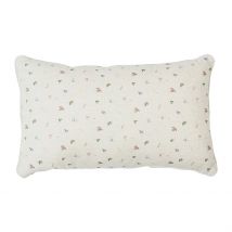 Coussin Rectangle P'tite Fleur Naturel 50x30cm en Coton - Comptoir de Famille