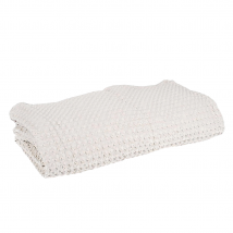 Plaid en Coton Couleur Lin 240x260cm - Tempo II - Haomy