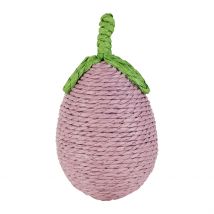 Déco Aubergine en Corde Mauve et Vert - P'tit Légume - Jardin D'Ulysse