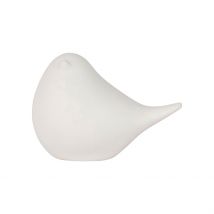 Deco Led Oiseau en Porcelaine Blanc H7cm - Ilobo - Côté Table