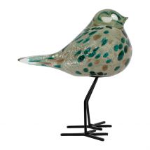 Deco Moineau Emeraude et Doré - Serin - Côté Table