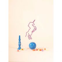 The Line - Deco Murale en Acier Doré 30x15cm - Licorne - Idée Cadeau