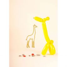 The Line - Deco Murale en Acier Jaune 30x15cm - Girafe - Idée Cadeau