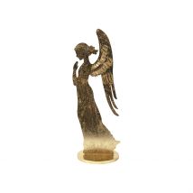Décoration à Poser Ange en Fer Doré H62cm - Noel - Côté Table