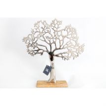 Decoration Arbre de Vie Argent et Naturel H42cm - Sil