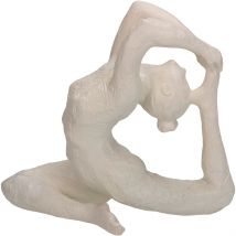 Decoration Femme Yoga Polyresine Ivoire 21.5x9.7xh18.5cm - Kersten