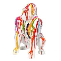 Décoration Gorille Blanc Rainbow - Idée Cadeau - Home Déco Factory