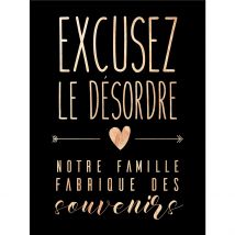 Decoration Murale Noir 30x40cm - Wording Desordre - CM Création