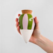 Diffuseur d'Eau Olla Hydratante - Rayé Vert et Lilas 25cl - Pepin