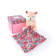 Doudou Faon Pantin avec Mouchoir Rose H12cm - Boh'Aime - Doudou et Compagnie