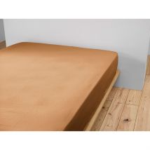 Drap Housse Camel en Gaze de Coton 140x190cm - Gaia - L'effet Papillon