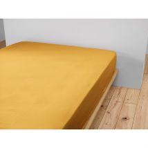Drap Housse Safran en Gaze de Coton 160x200cm - Gaia - L'effet Papillon