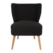 Fauteuil Bouclette Anthracite - Eleonor - Singulier
