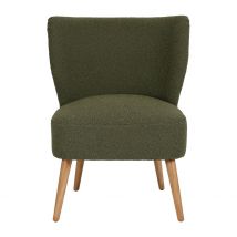 Fauteuil Bouclette Vert - Eleonor - Singulier