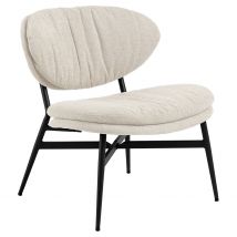 Fauteuil en Tissu Beige - Burma - Ac Design