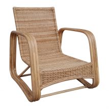 Fauteuil Lounge en Rotin Naturel - Santorin - Côté Table