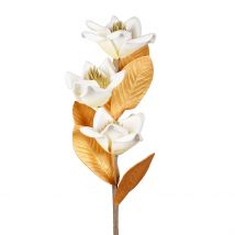 Fleur Artificielle Alcida Blanc et Doré H88cm - Côté Table