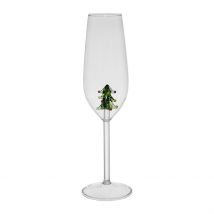 Flute Sapin en Verre Borosilicate Vert 25cl - Noel - Côté Table