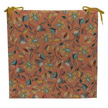 Galette de Chaise Extérieure en Coton Terracotta 40x40cm - Kerala - Jardin Privé