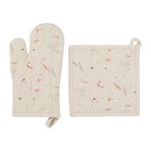 Gant et Manique en Coton Beige - Lucile - Comptoir de Famille