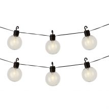 Guirlande Solaire 8 Ampoules Câble Noir 5.8m - Kaemingk