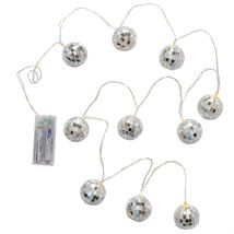 Guirlande Lumineuse Boule Disco en Métal Argent L170cm - Boltze