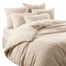 Housse de Couette en Lin et Coton Naturel 260x240cm - Limy - Haomy