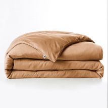 Housse de Couette en Lyocell Camel 260x240cm - Lysandre - L'effet Papillon